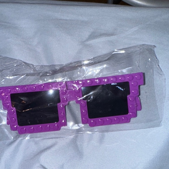 Purple building Block Sunglasses Lego creative costume theme art fun cute theme - Picture 1 of 2